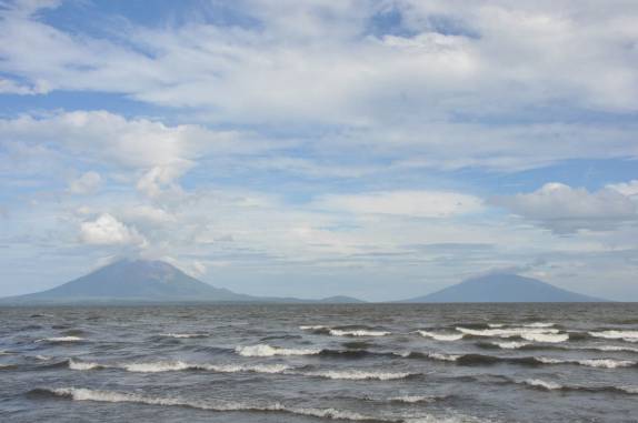 Os vulcões Concepción e Maderas, na ilha lacustre de Ometepe, na Nicarágua